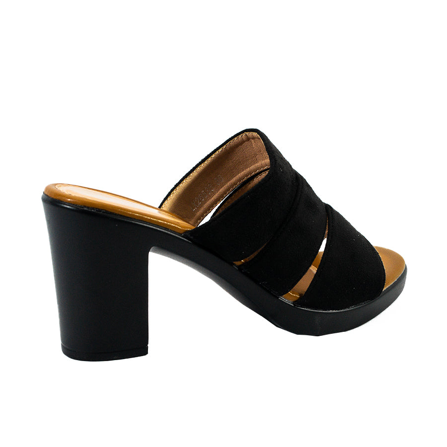 Mario D' Boro Women's Heeled Sandals LX 26538 Beige/Black C61