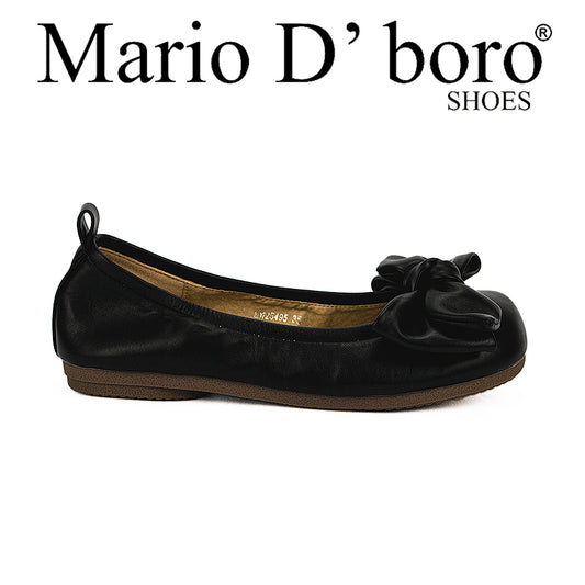 Mario D' Boro Women's Flat Shoes  LW 25495 Bone/Black C40