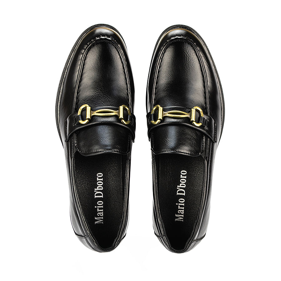 Mario D' Boro Men's Formal Slip On Mw 24312 Black/Dark Brown C45