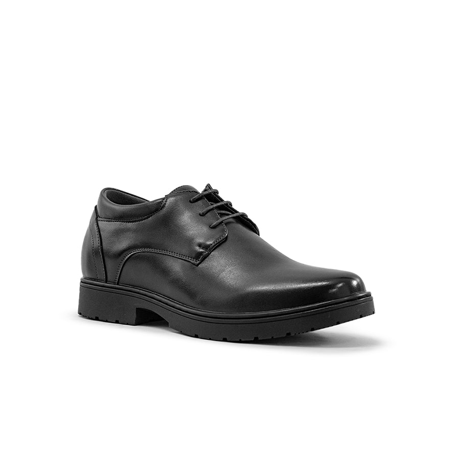 Mario D' boro Men's Formal MZ 27082 C95 Black / Brown leather dress shoe with lace-up design and rubber sole. Suitable for formal occasions.