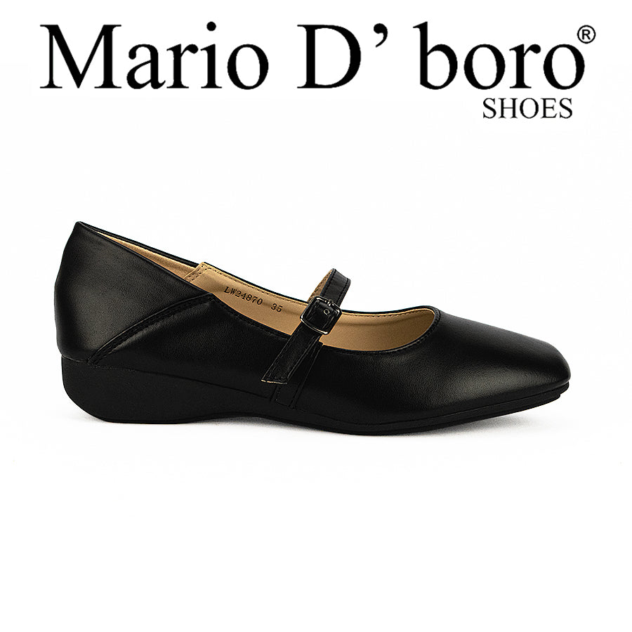 Mario D' Boro Women's Sshs Flat Shoes LW 24870 Black C33