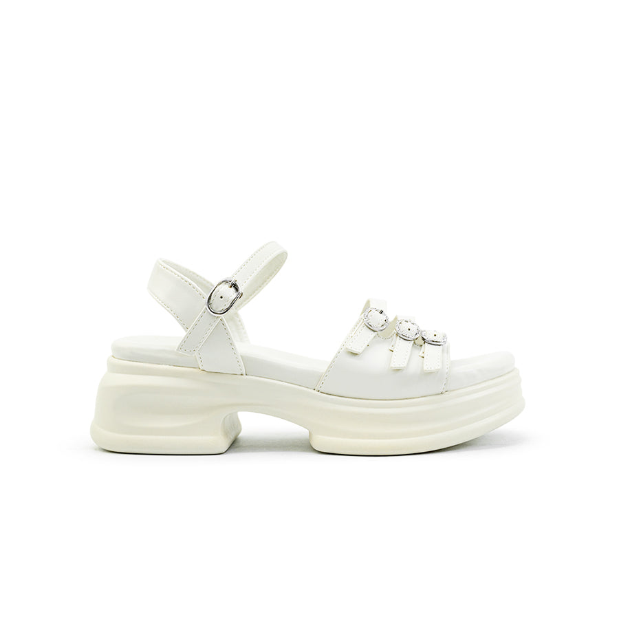 Mario D' boro Women's Heeled Sandals LY 28207 - Black / Off White C89