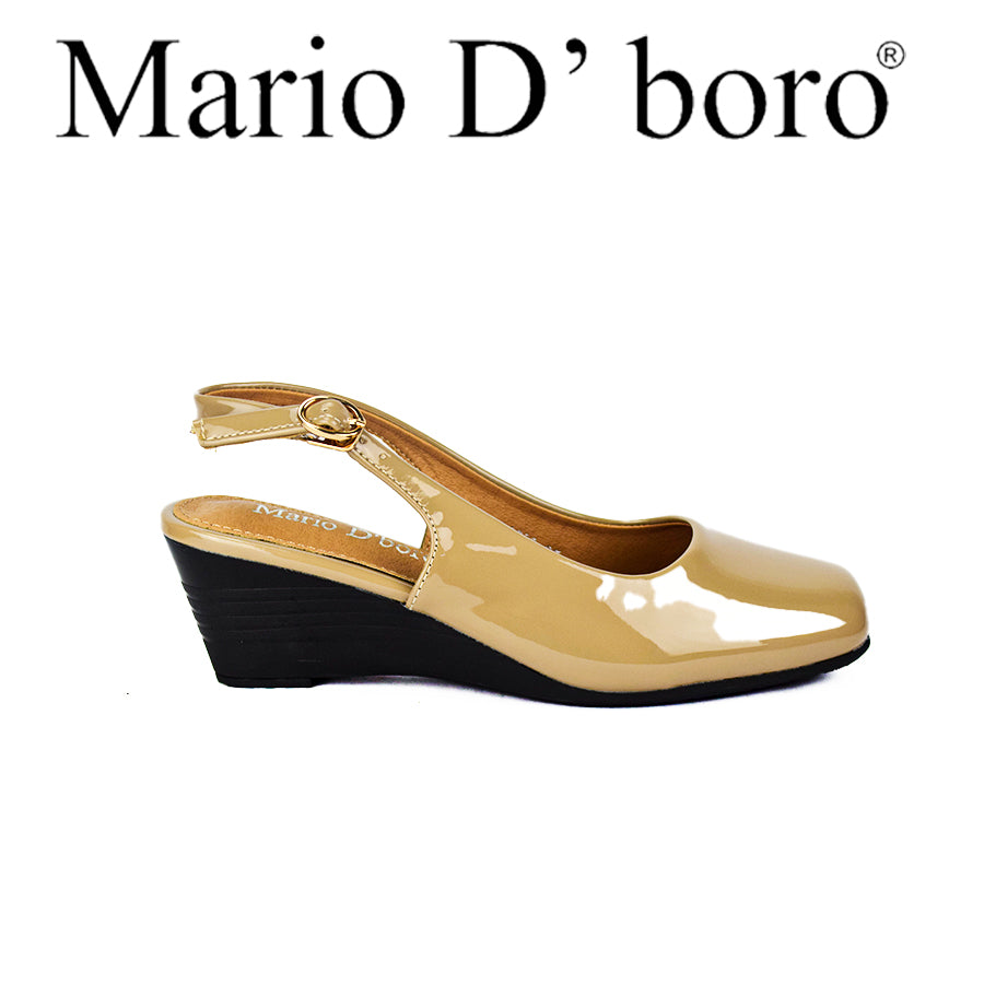 Mario D' Boro Women's Wedge Sandals LX 26288 Black/Taupe C49