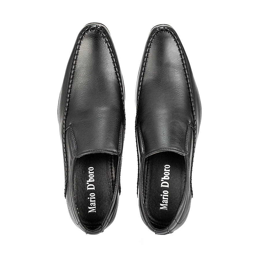 Mario D' Boro Men's Formal Slip On Mw 23868 Black/Dark Brown C30
