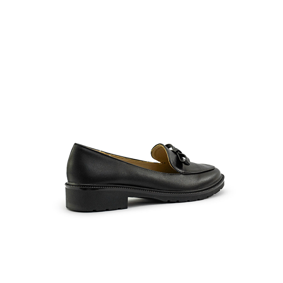 Mario D' boro Women's LZ 30128 C94 Black School Shoes with bow detail, low block heel