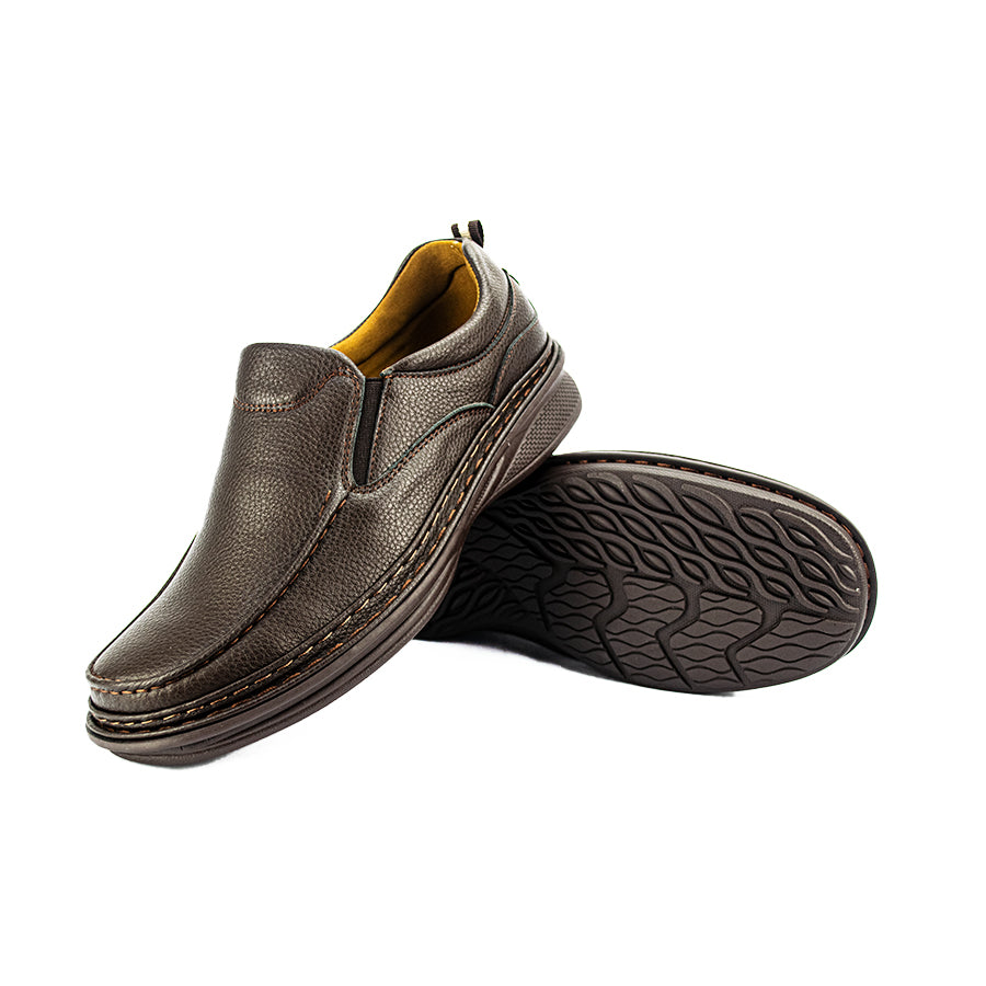 Mario D' Boro Men's Formal Slip On MX 24659 Black/Dark Brown C47