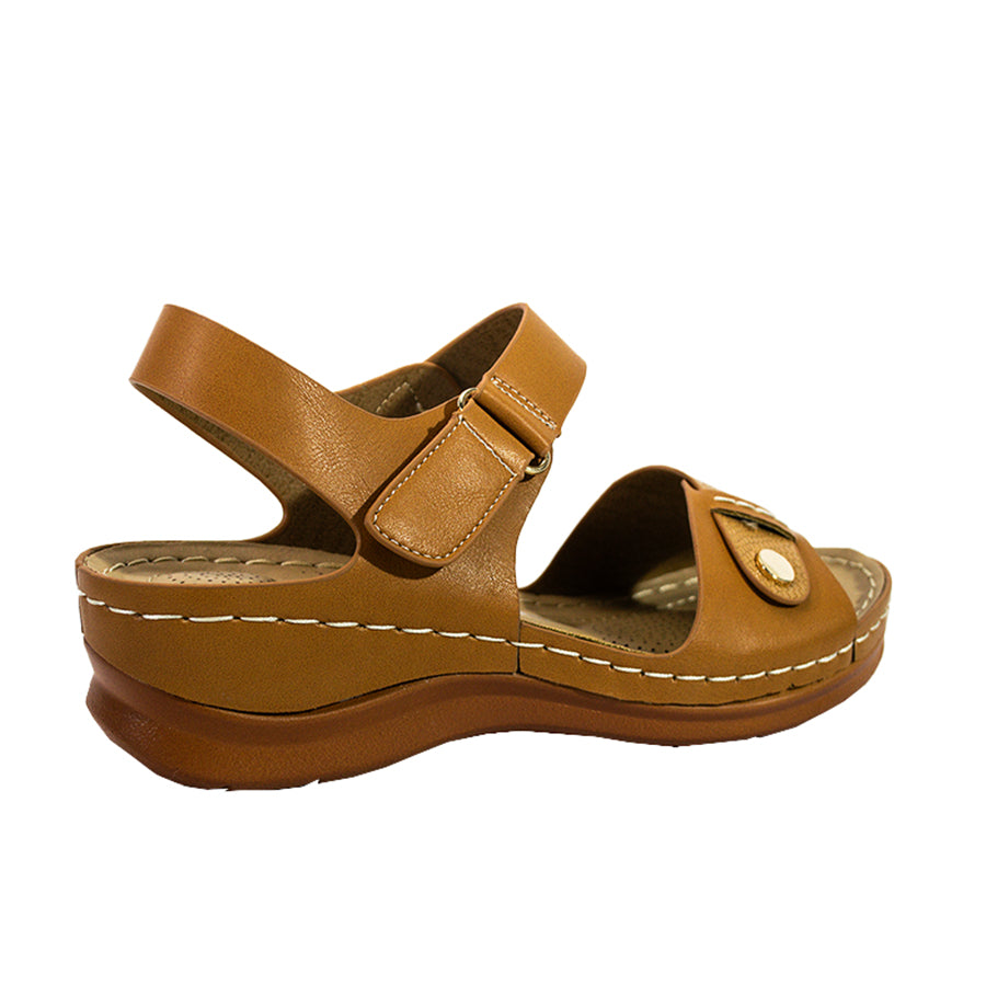 Mario D' Boro Women's Wedge Sandals LX 27607 Black/Brown C58