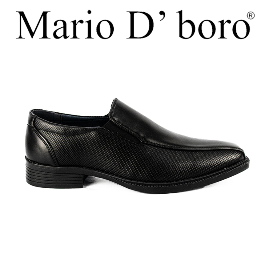Mario D' Boro Men's Formal Slip On MX 24623 Black/Dark Brown C47