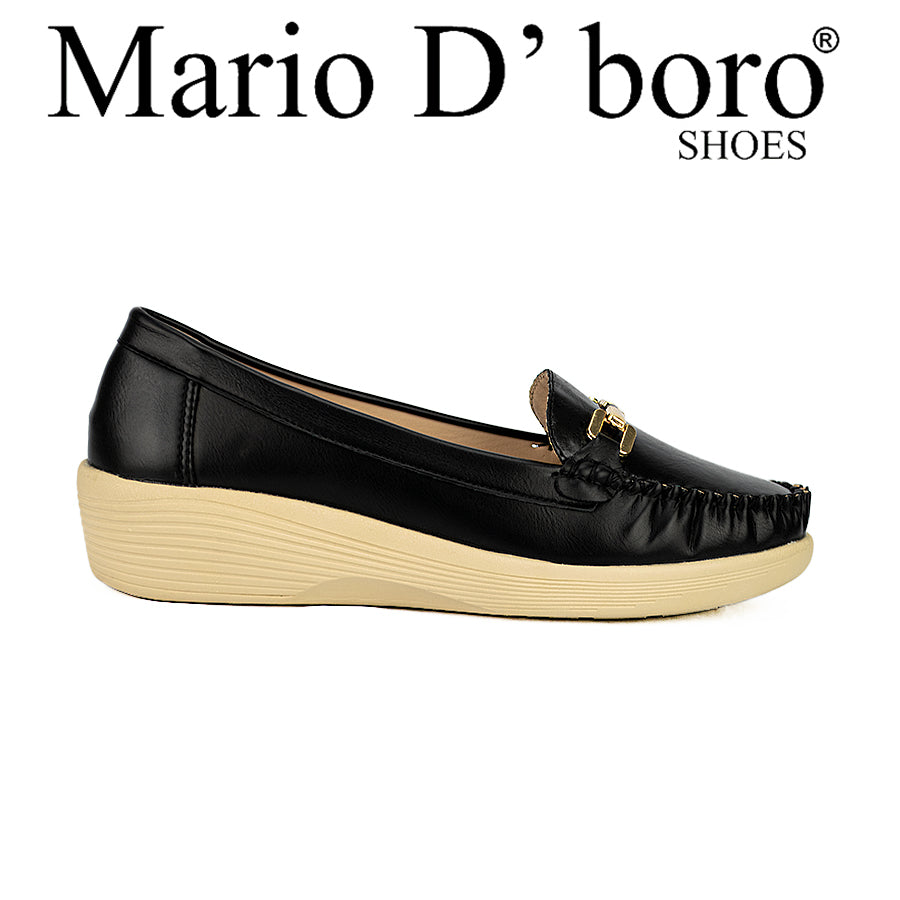 Mario D' Boro Women's Flat Shoes Lw 23920 Black/Bone C29