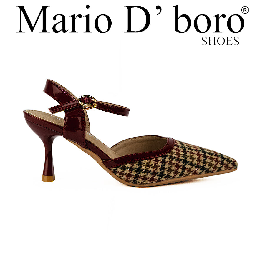 Mario D' Boro Women 'sHeeled Sandals Lw 26055 Black/Maroon C46