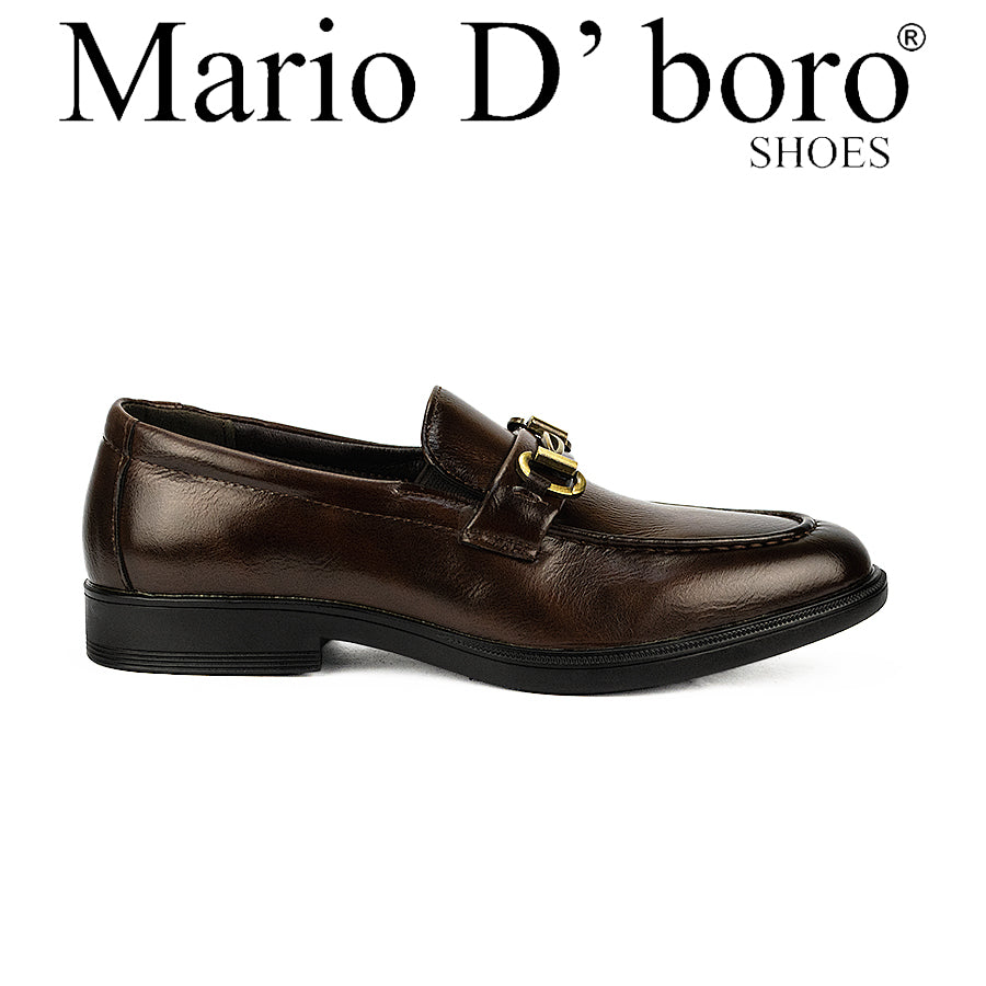 Mario D' Boro Men's Formal Slip On Mw 24312 Black/Dark Brown C45