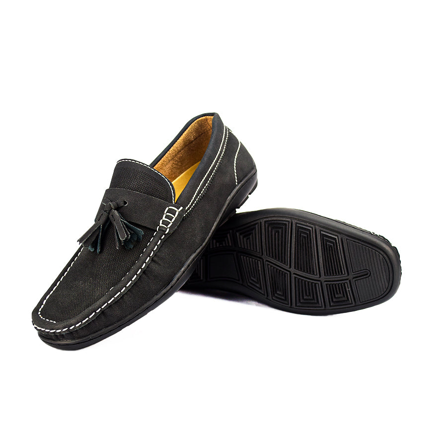Mario D' Boro Men's Casual Loafers MX 24399 Black/dark Brown C48