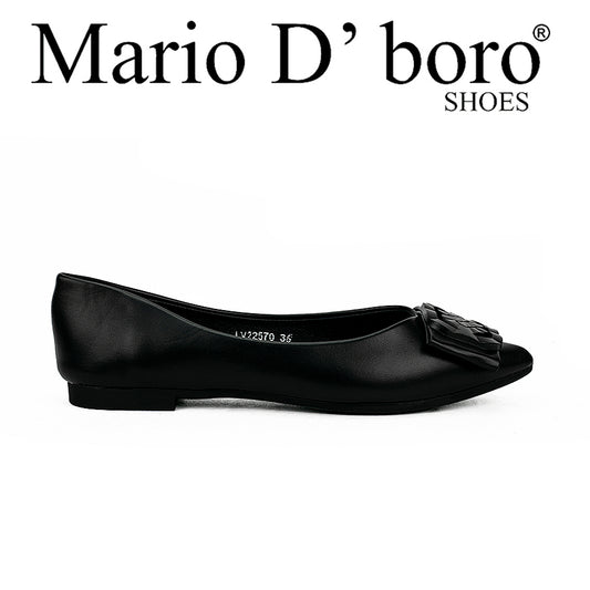 Mario D' Boro Women's Flat Lv 22570 Black/Light Gray