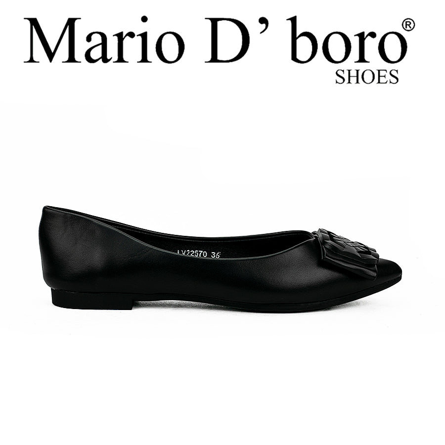Mario D' Boro Women's Flat Lv 22570 Black/Light Gray