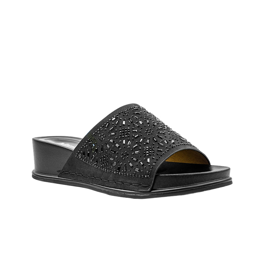 Mario D' Boro Women's Flat Sandals LY 28313 Black/Dark Brown C70