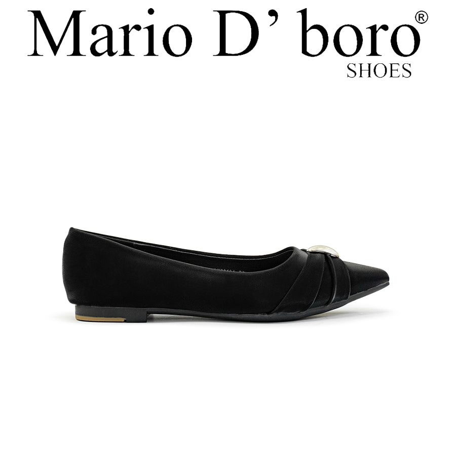 Mario D' boro Women's Ballet Flats LY 29434 - Black / Brown C86