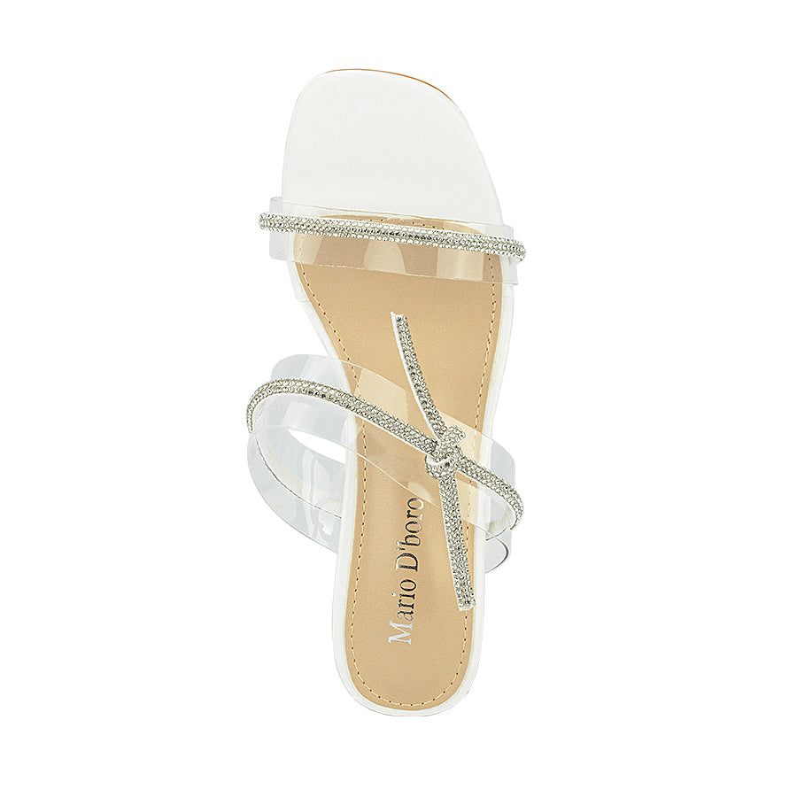 Mario D' Boro Women's Heeled Sandals LW 22630 Taupe/White C33