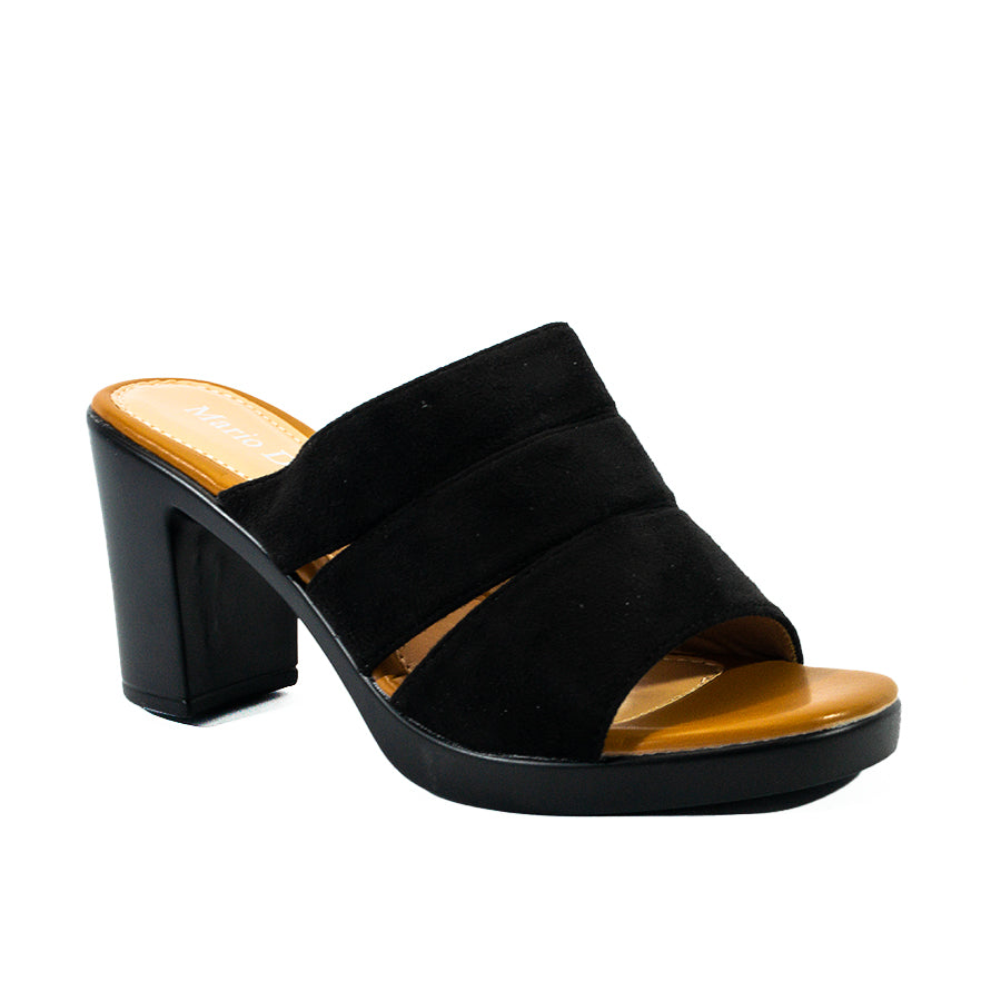 Mario D' Boro Women's Heeled Sandals LX 26538 Beige/Black C61