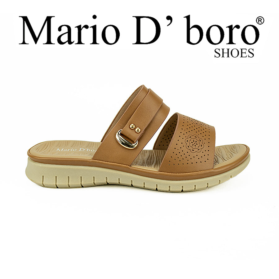 Mario D' Boro Women's Sandals Lv 019 Beige/Brown