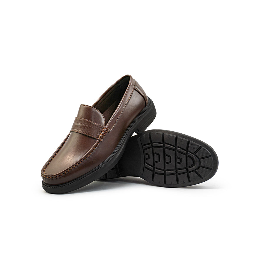 Mario D' boro Men's Formal Slip On MY 26389 - Black / Dark Brown C85