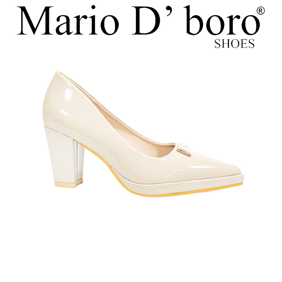 Mario D' Boro Women's Office Pumps LY 26844 Black/Bone C67