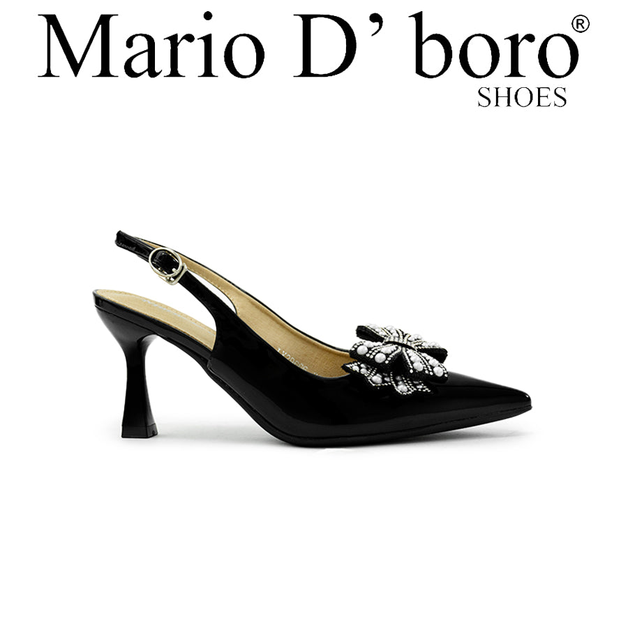 Mario D' boro Women's Evening Sandals LY 29666 Black / Maroon C89