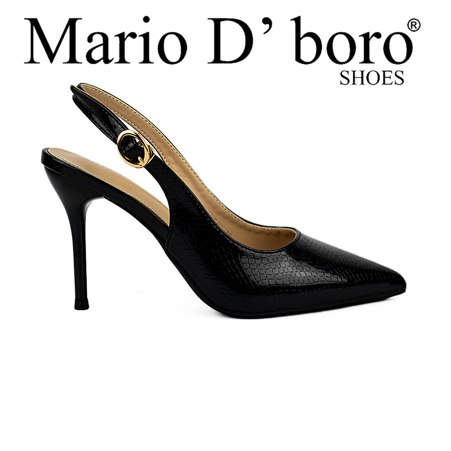Mario D' Boro Women's Heeled Sandals Lv 22507 Black/Gold