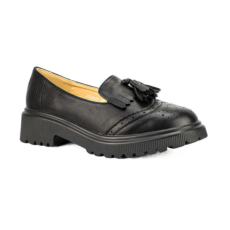 Mario D' Boro Women Korean Flat Shoes Lw 24013 Black C29