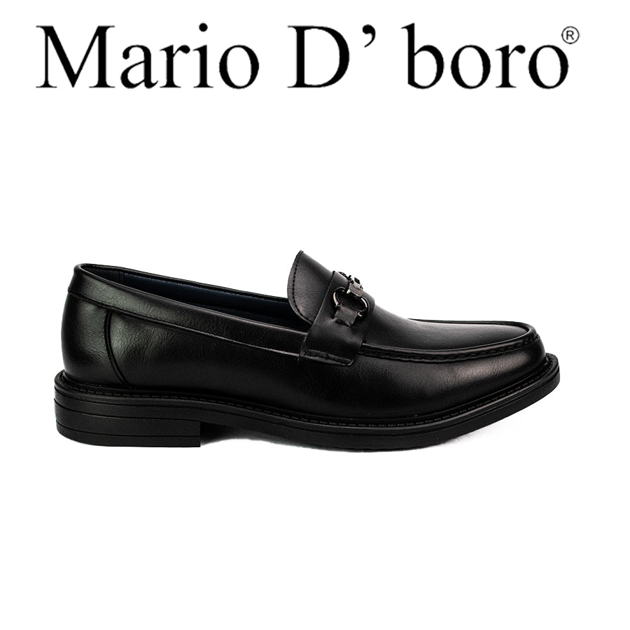 Mario D' Boro Men's Formal Slip On MX 24737 Black/ Dark Brown C47