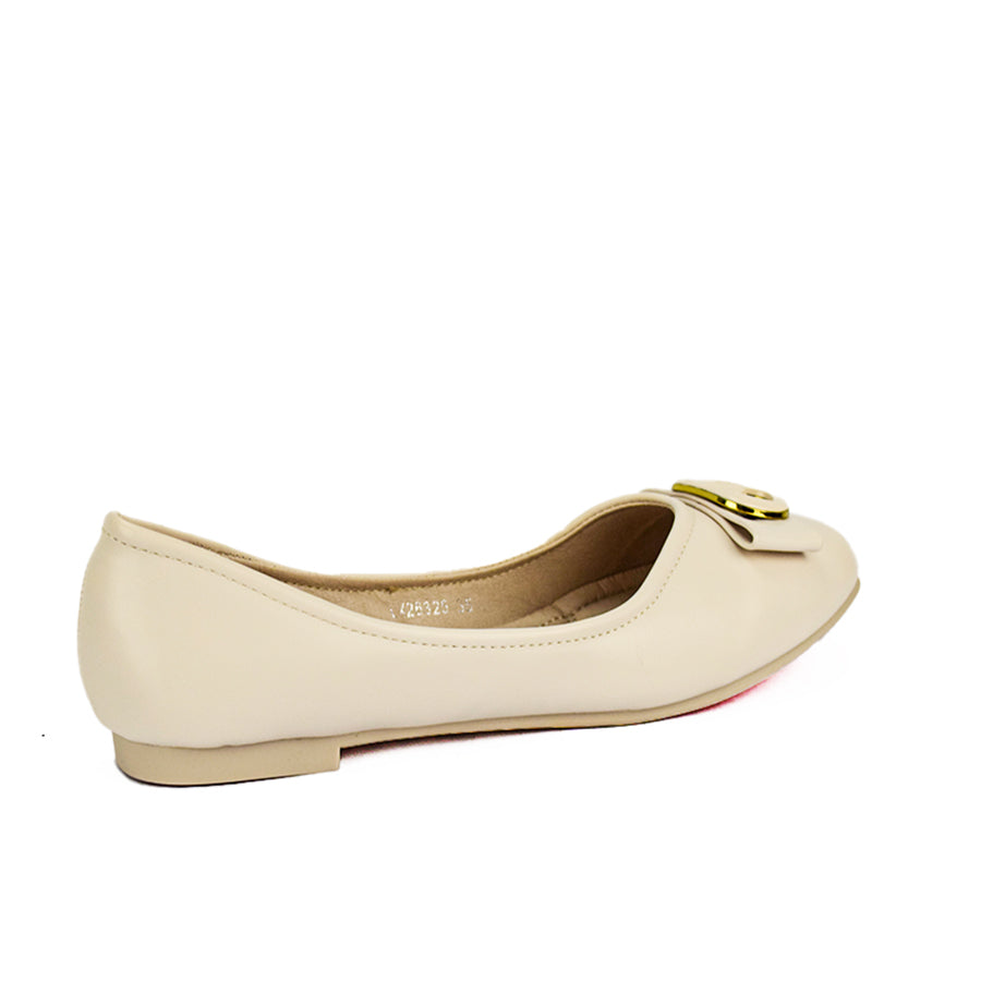 Mario D' Boro Women's Ballet Flats LX 26325 Black and Bone C49