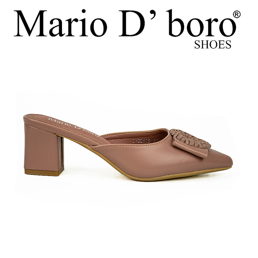 Mario D' Boro Women's Mules Sandals Lv 22565 Black/Old Rose