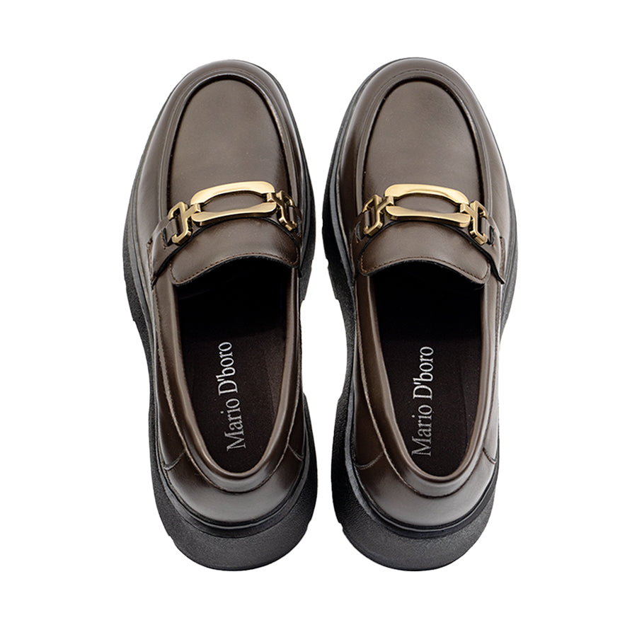 Mario D' Boro Men's Formal Slip On MY 24841 - Black /V.Dark Brown  C81