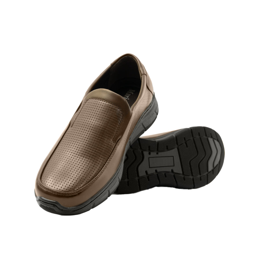 Mario D' Boro Men's Formal Slip On MY 25952 Black/Dark Brown C69