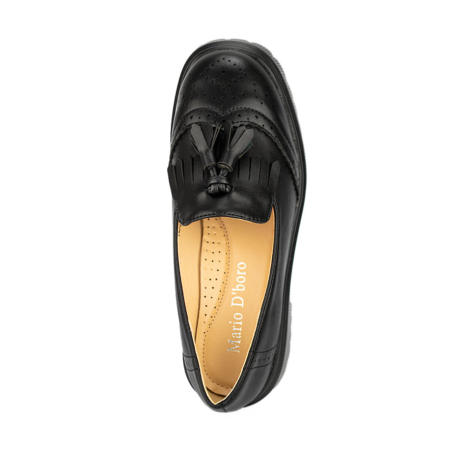 Mario D' Boro Women Korean Flat Shoes Lw 24013 Black C29