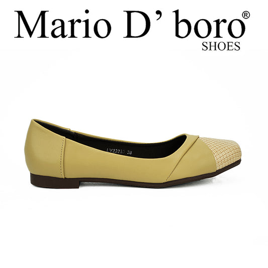 Mario D' Boro Women's Flat Shoes Lv 22285 Beige/Black