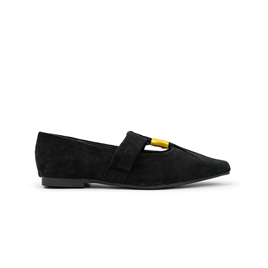 Mario D' boro Women's Ballet Flats LY 29670 - Black / Tan C86