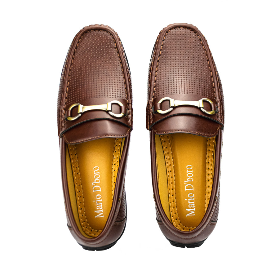 Mario D' Boro Men's Casual Loafers Mw 24391 Black/Dark Brown C42