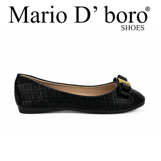 Mario D' Boro Women's Flat Shoes Lv 22684 Black/Dark Beige