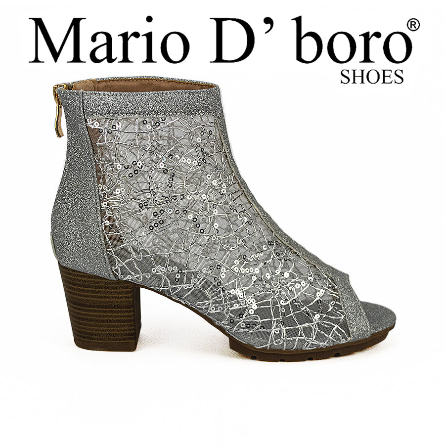 Mario D' Boro Women's Evening Shoes LW 25773 Black/Silver Women C41