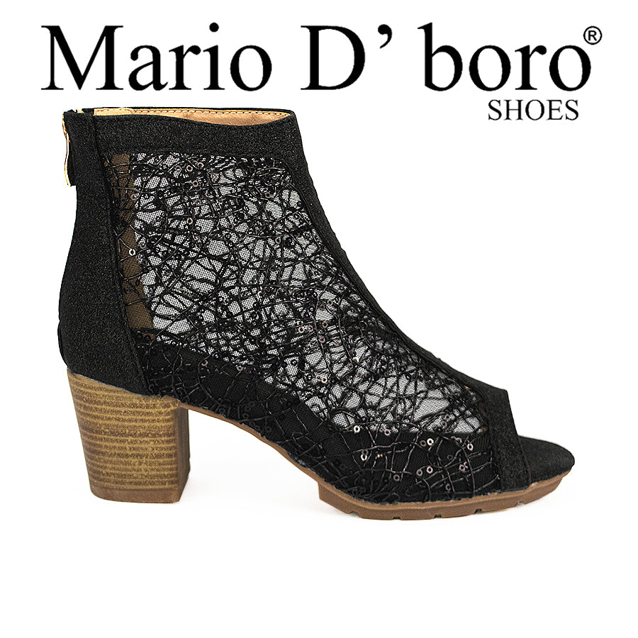 Mario D' Boro Women's Evening Shoes LW 25773 Black/Silver Women C41