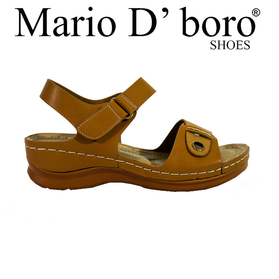 Mario D' Boro Women's Wedge Sandals LX 27607 Black/Brown C58