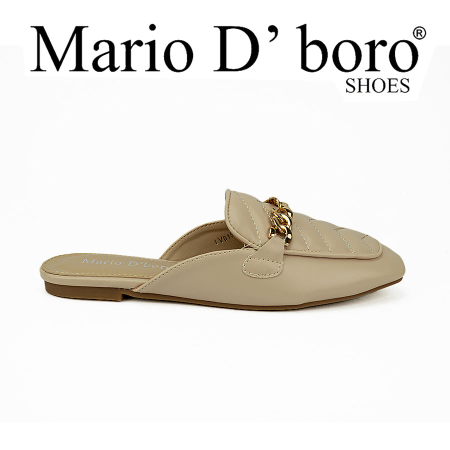 Mario D' Boro Women's Mules Lv 015 Beige/Black