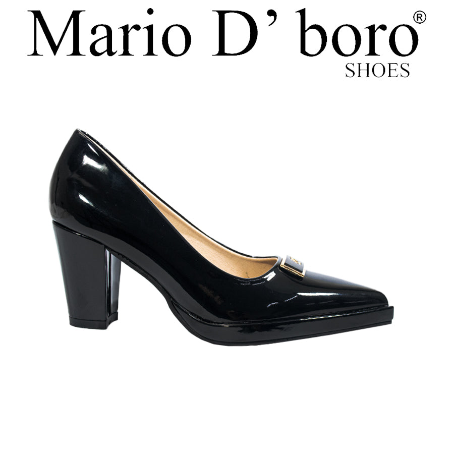 Mario D' Boro Women's Office Pumps LY 26844 Black/Bone C67