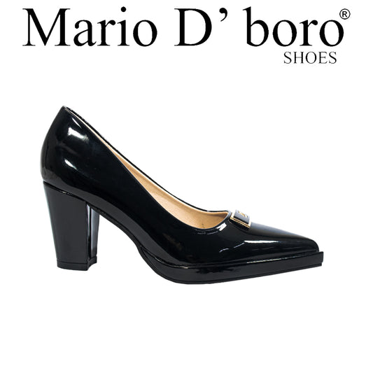 Mario D' Boro Women's Office Pumps LY 26844 Black/Bone C67