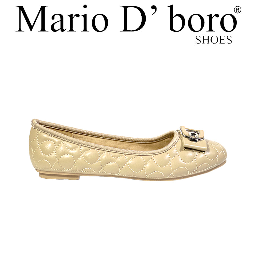 Mario D' Boro Women's Ballet Flats LY 26928 Black/Taupe C67