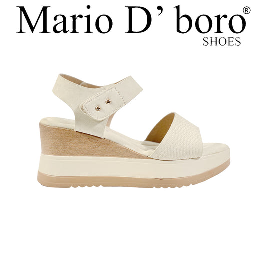 Mario D' Boro Women's Wedge Sandals LY 28236 Bone C67