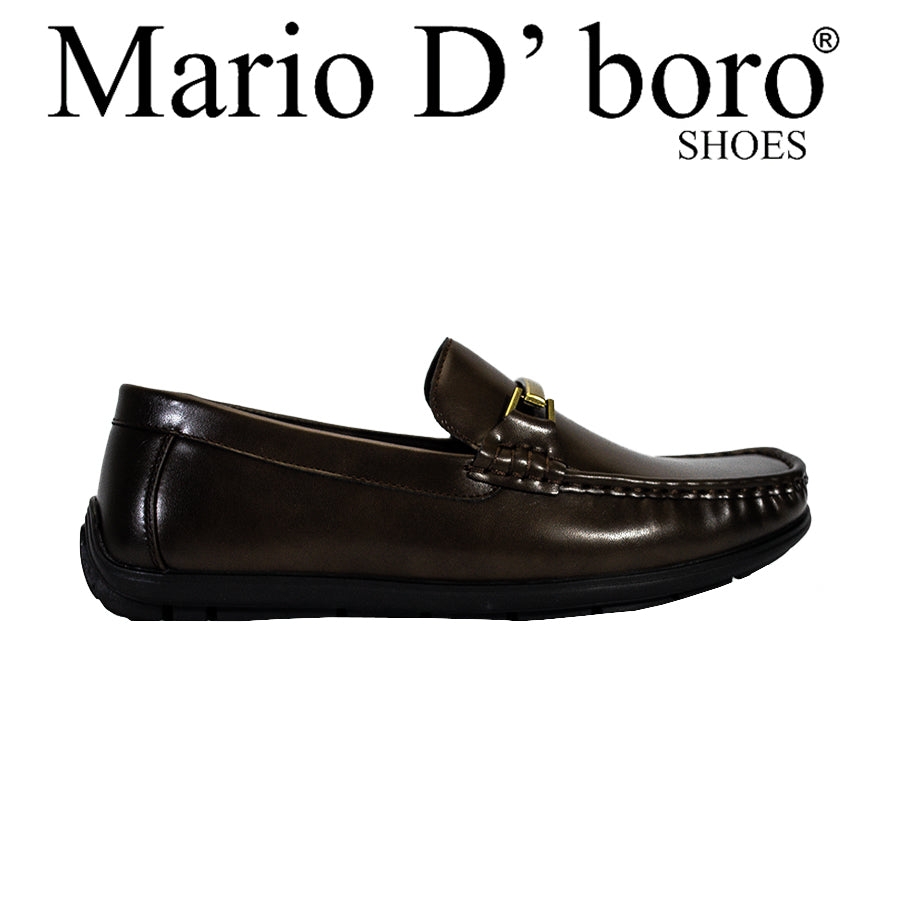 Mario D' Boro Men's Casual Loafers MX 25465 Black/Dark Brown C59