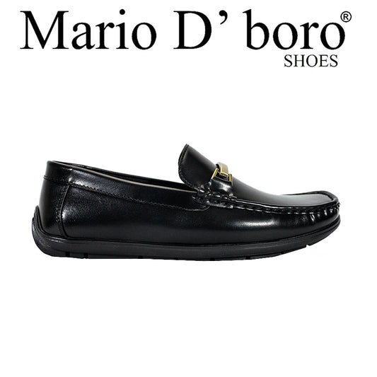 Mario D' Boro Men's Casual Loafers MX 25465 Black/Dark Brown C59