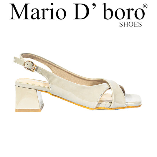 Mario D' Boro Women's Heeled Sandals LY 28147 Bone/Brown C65