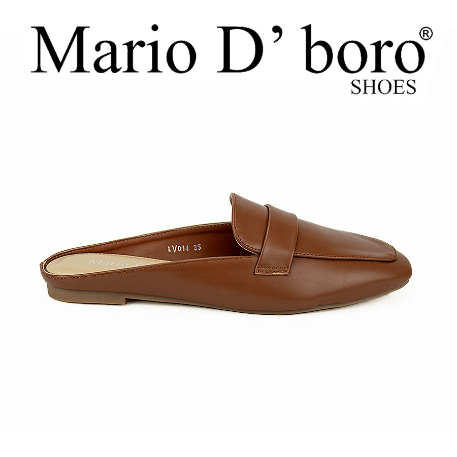 Mario D' Boro Women's Mules Sandals LV 014 Beige/Brown